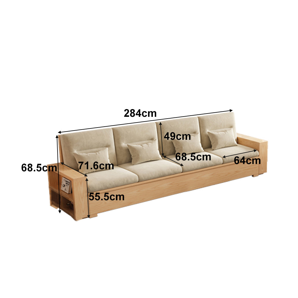 Eeeza Scandinavian Box-Frame Sofa with Storage & Washable Covers