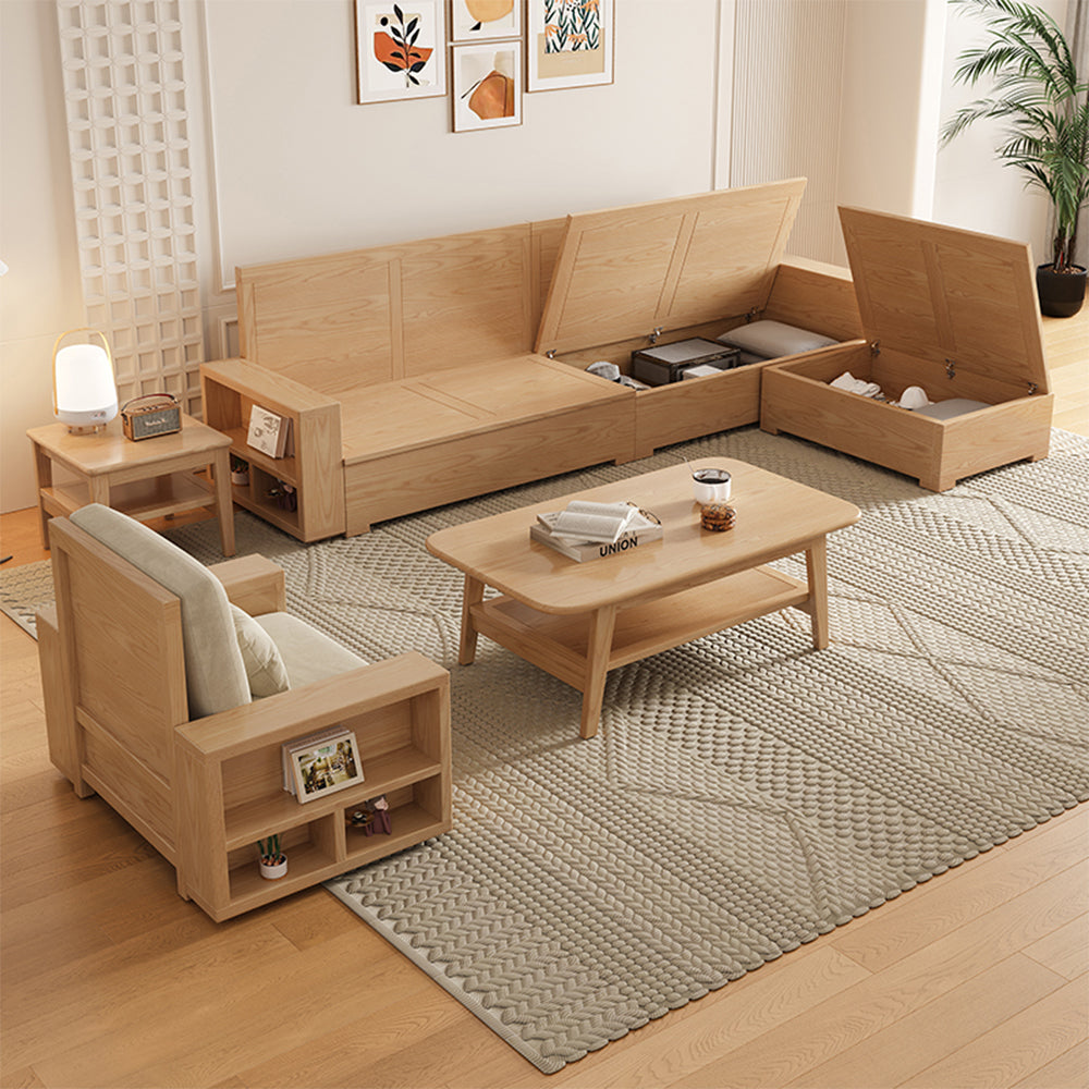 Eeeza Scandinavian Box-Frame Sofa with Storage & Washable Covers