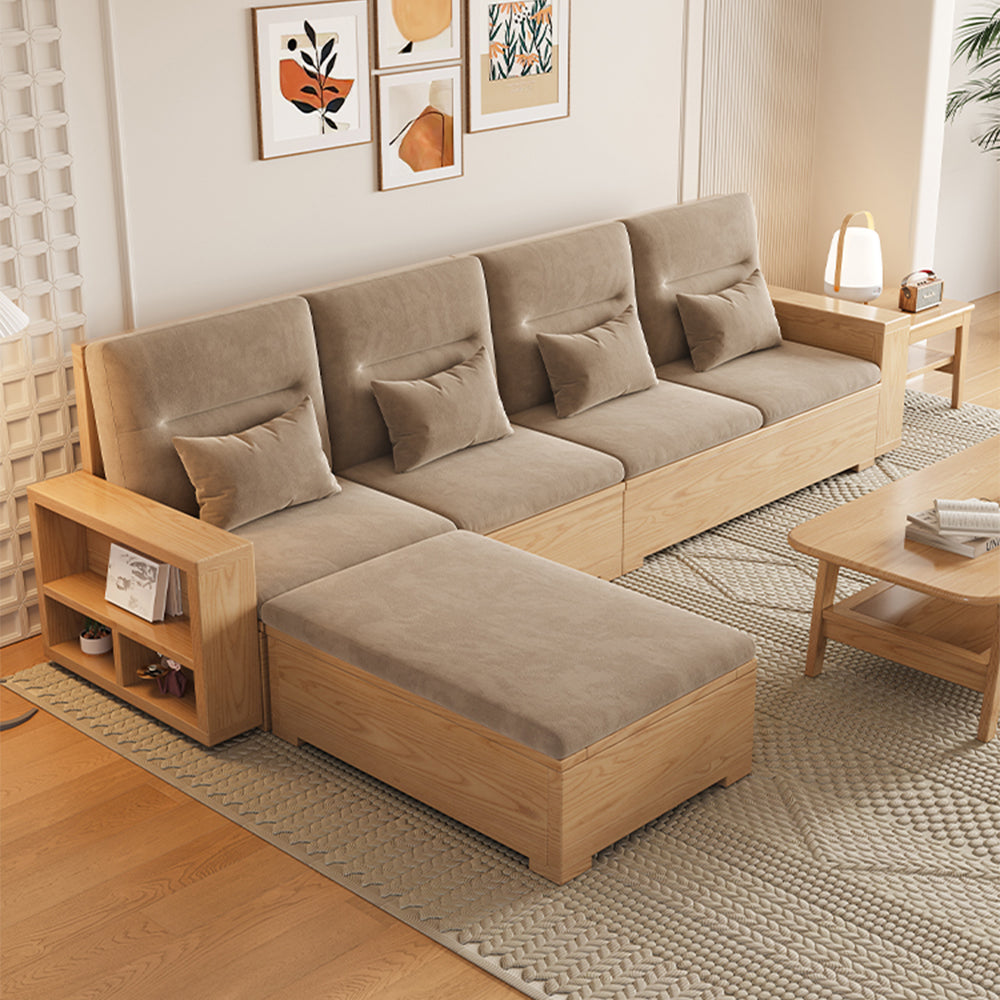 Eeeza Scandinavian Box-Frame Sofa with Storage & Washable Covers