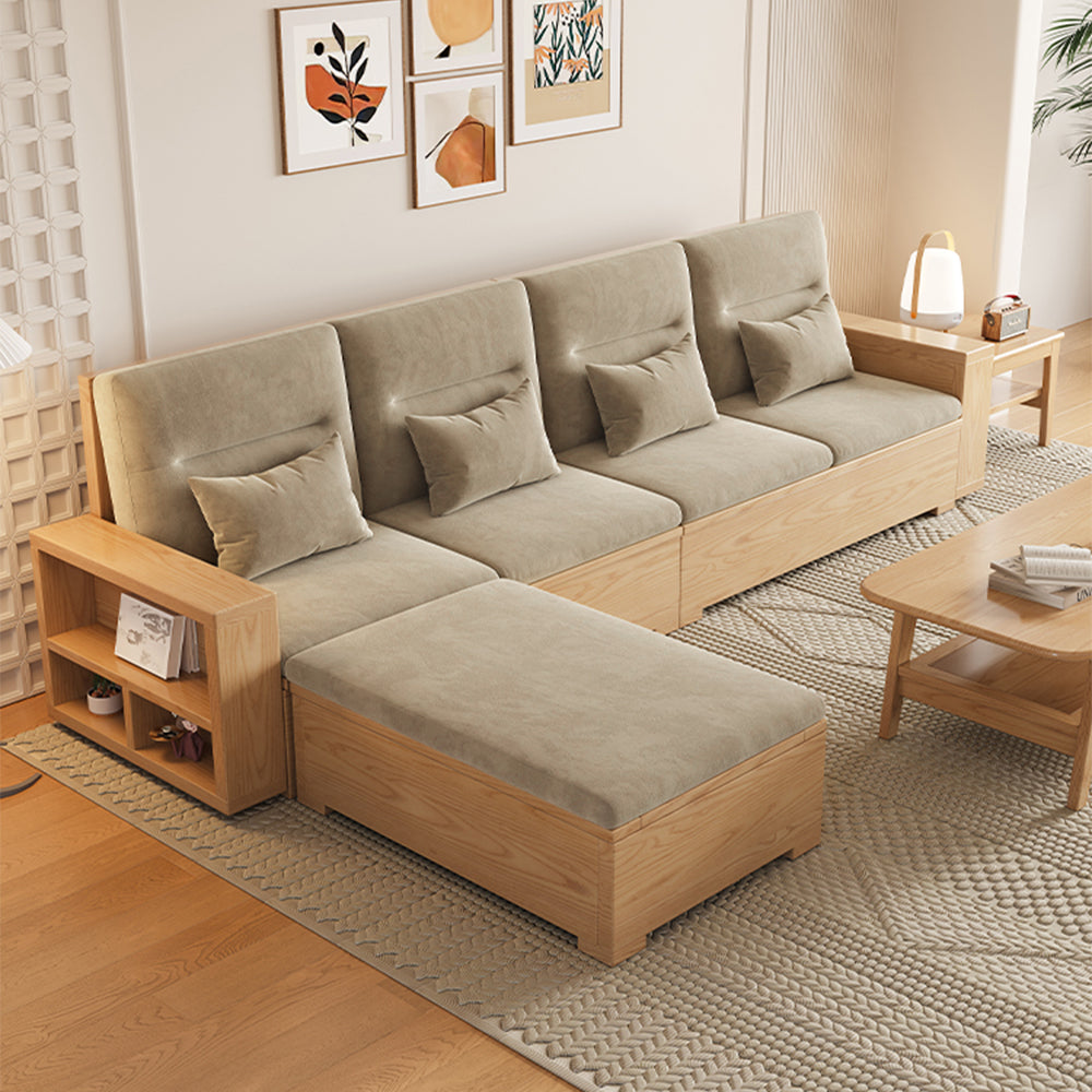 Eeeza Scandinavian Box-Frame Sofa with Storage & Washable Covers