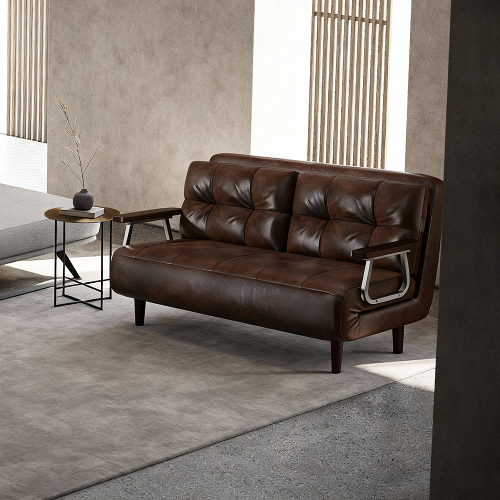 Eeeza Upholstered Leather Sofa with Fashionable Design