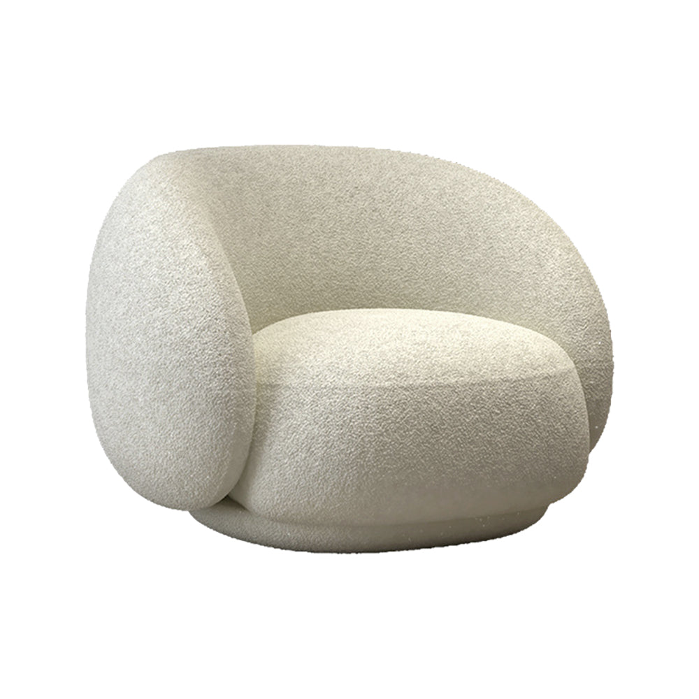Eeeza Curved Bouclé Sofa Set – 86/180/210/240cm Sizes, Ergonomic Support with Plush Wool Touch & Modular Comfort