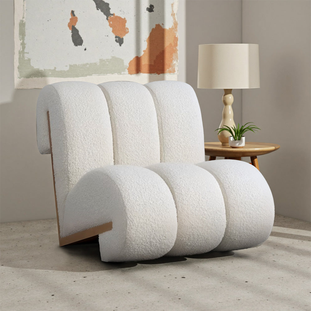 Eeeza Casual Lamb's Wool Pine Sofa
