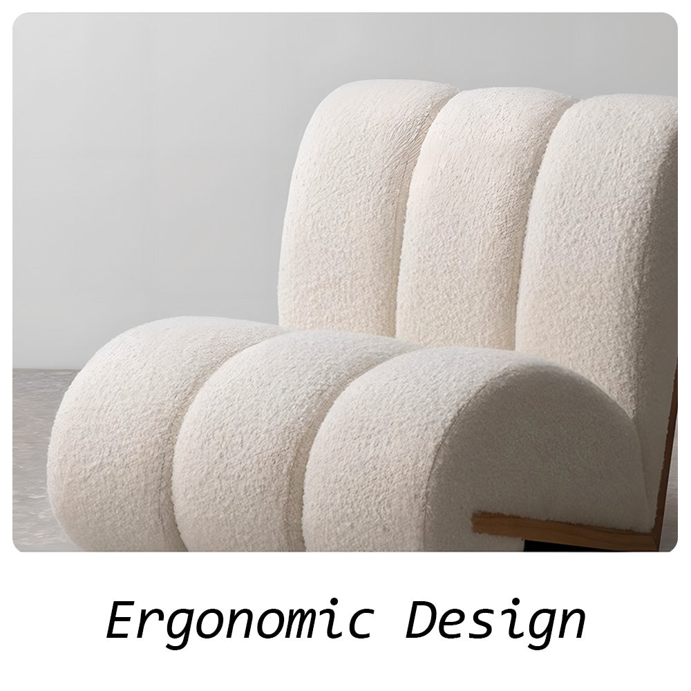 Eeeza Casual Lamb's Wool Pine Sofa