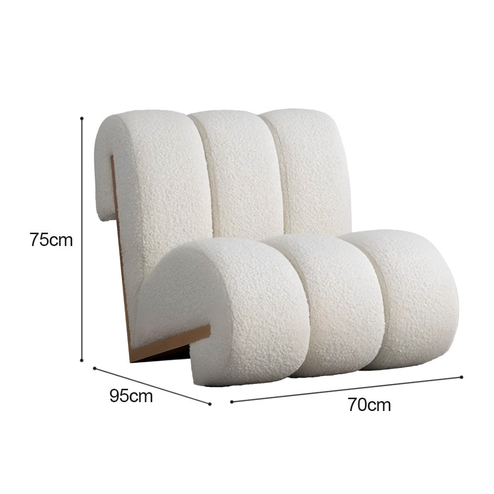 Eeeza Casual Lamb's Wool Pine Sofa