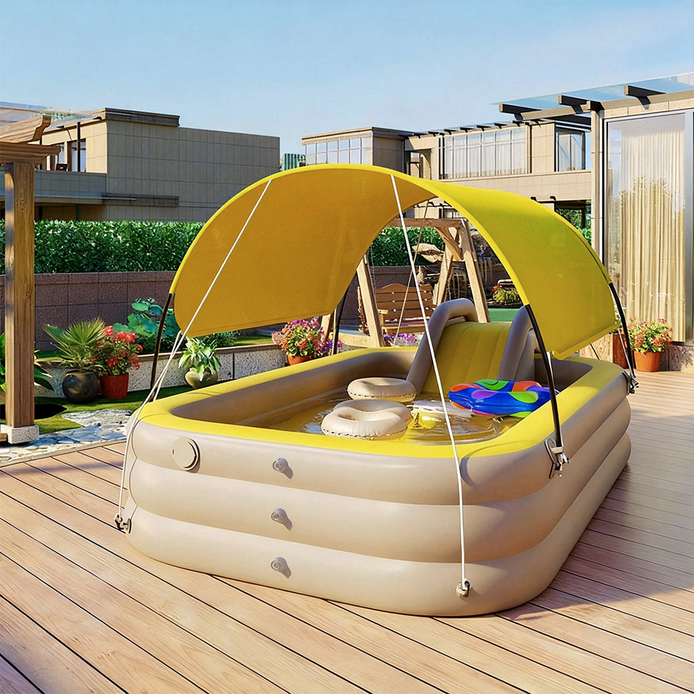 Eeeza Children's Automatic Inflatable Pool With Slide