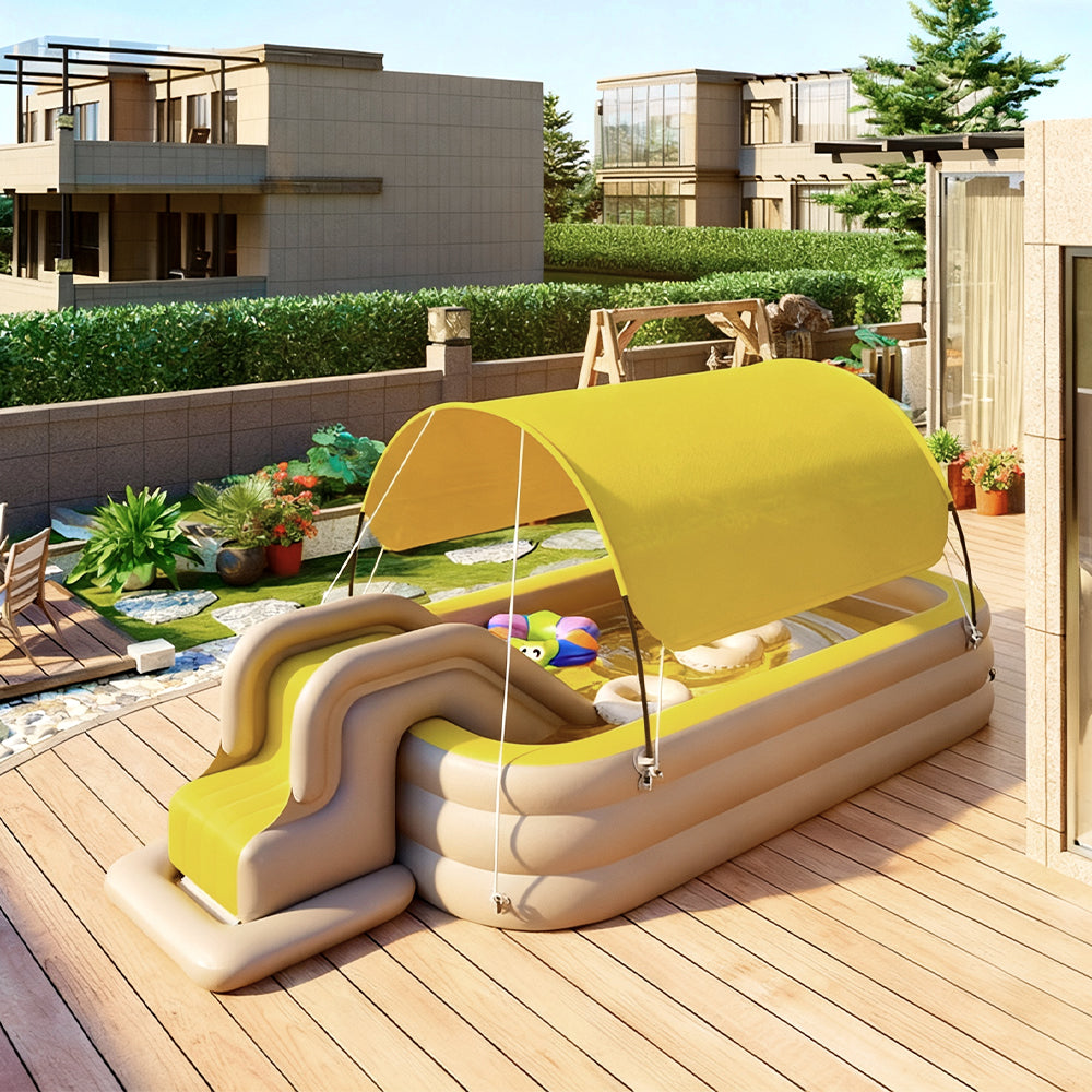 Eeeza Children's Automatic Inflatable Pool With Slide