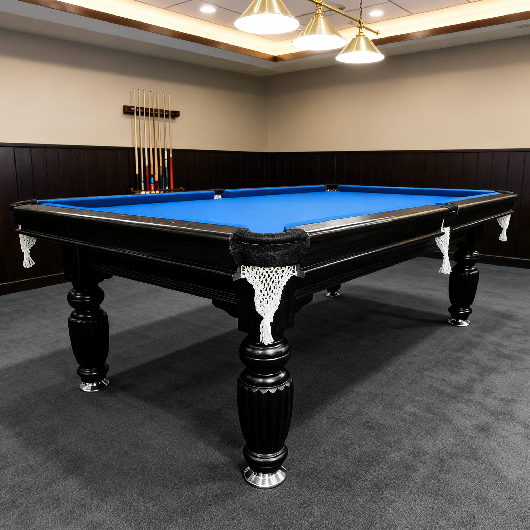 Eeeza 8FT Black Slate Pool Table – Modern Elegance with Full Accessories Set