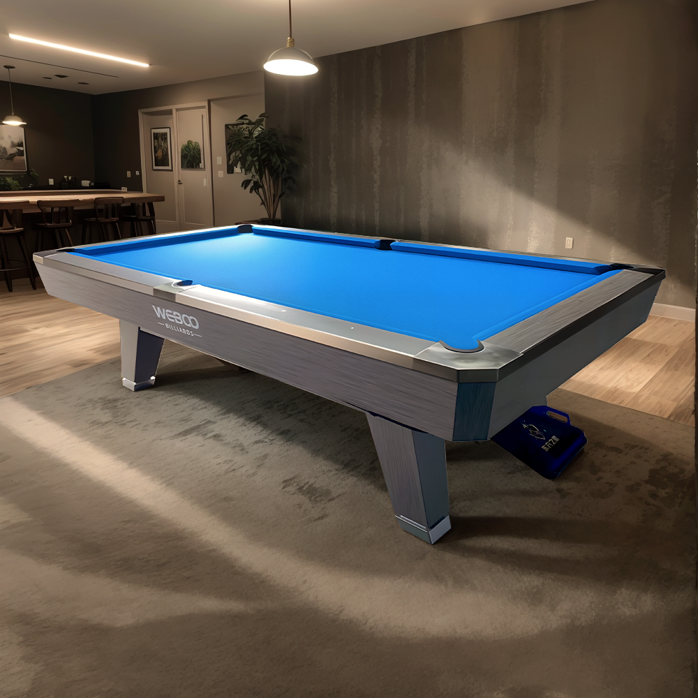 Eeeza 9FT Black/Gray Frame Slate Billiard Pool Table With Full Accessories