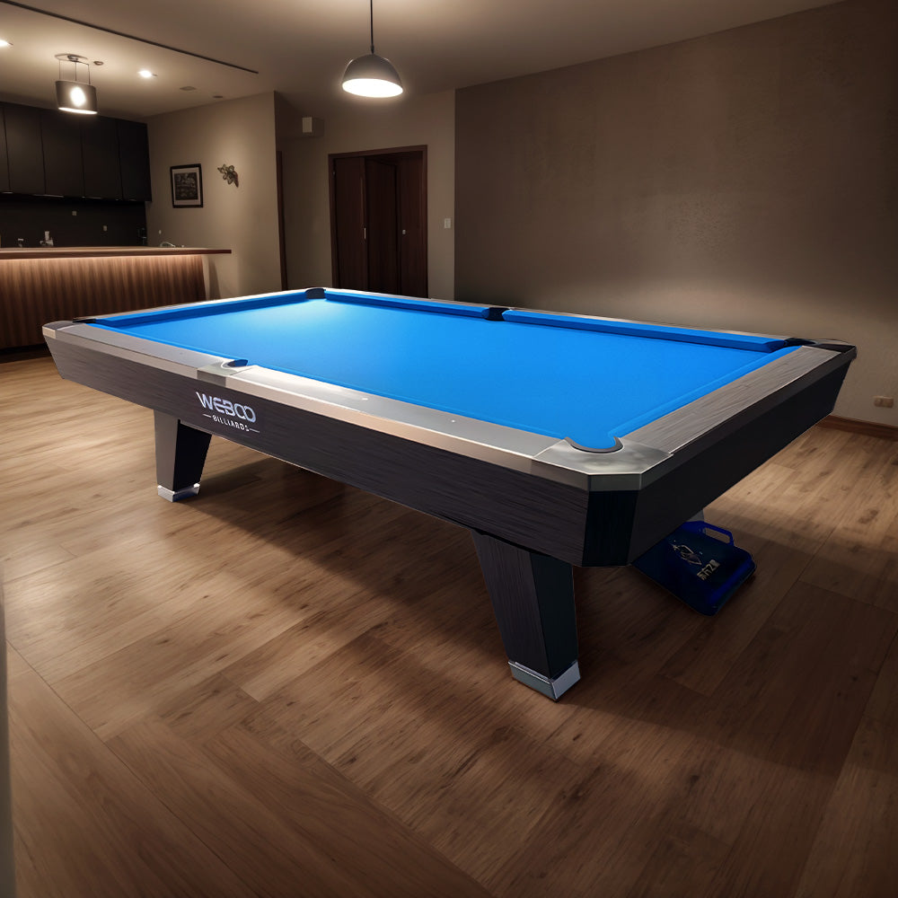 Eeeza 9FT Black/Gray Frame Slate Billiard Pool Table With Full Accessories
