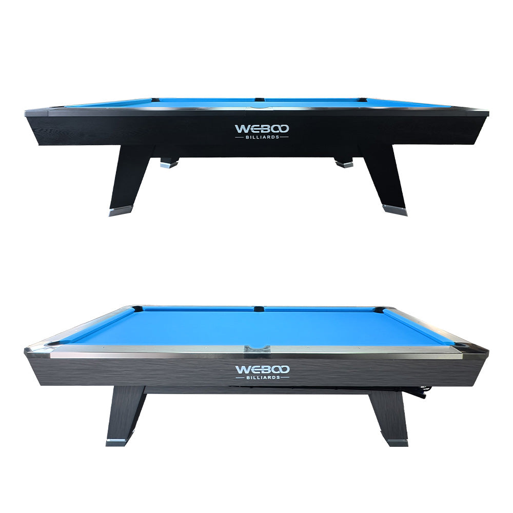 Eeeza 9FT Black/Gray Frame Slate Billiard Pool Table With Full Accessories