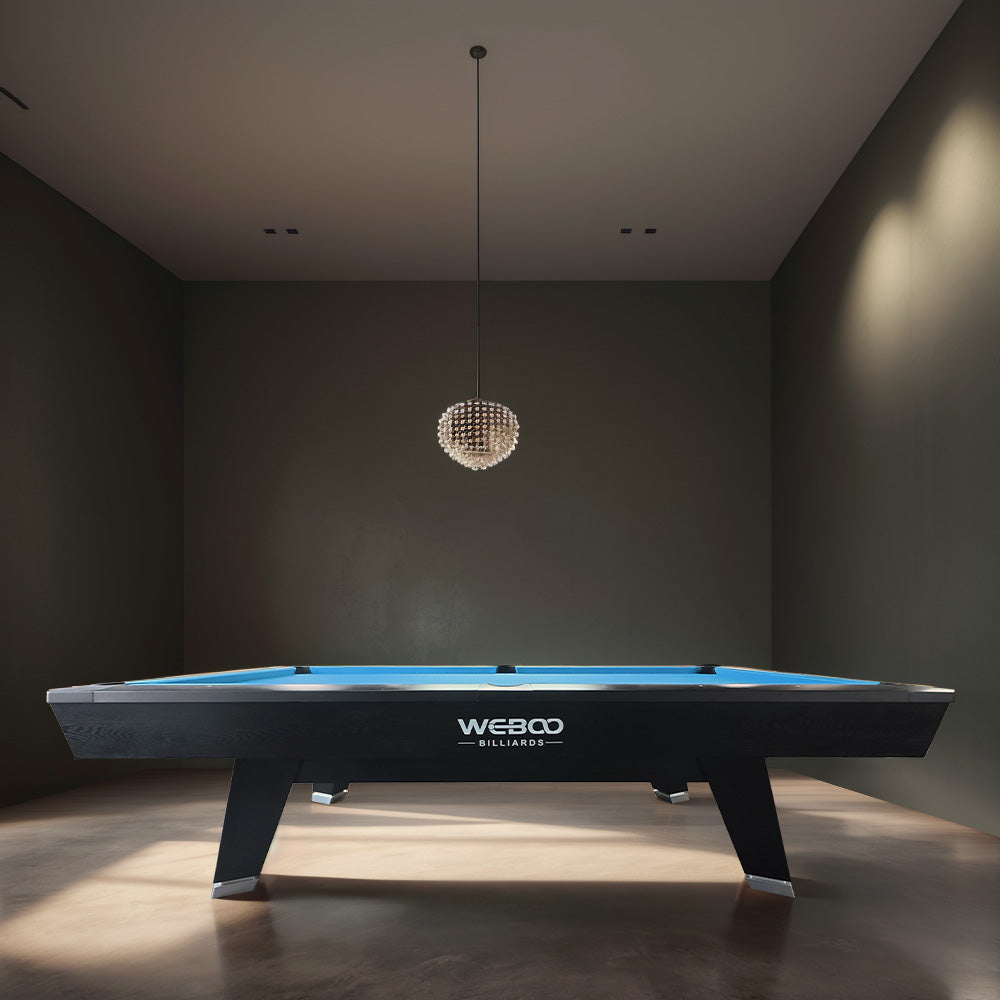Eeeza 9FT Black/Gray Frame Slate Billiard Pool Table With Full Accessories
