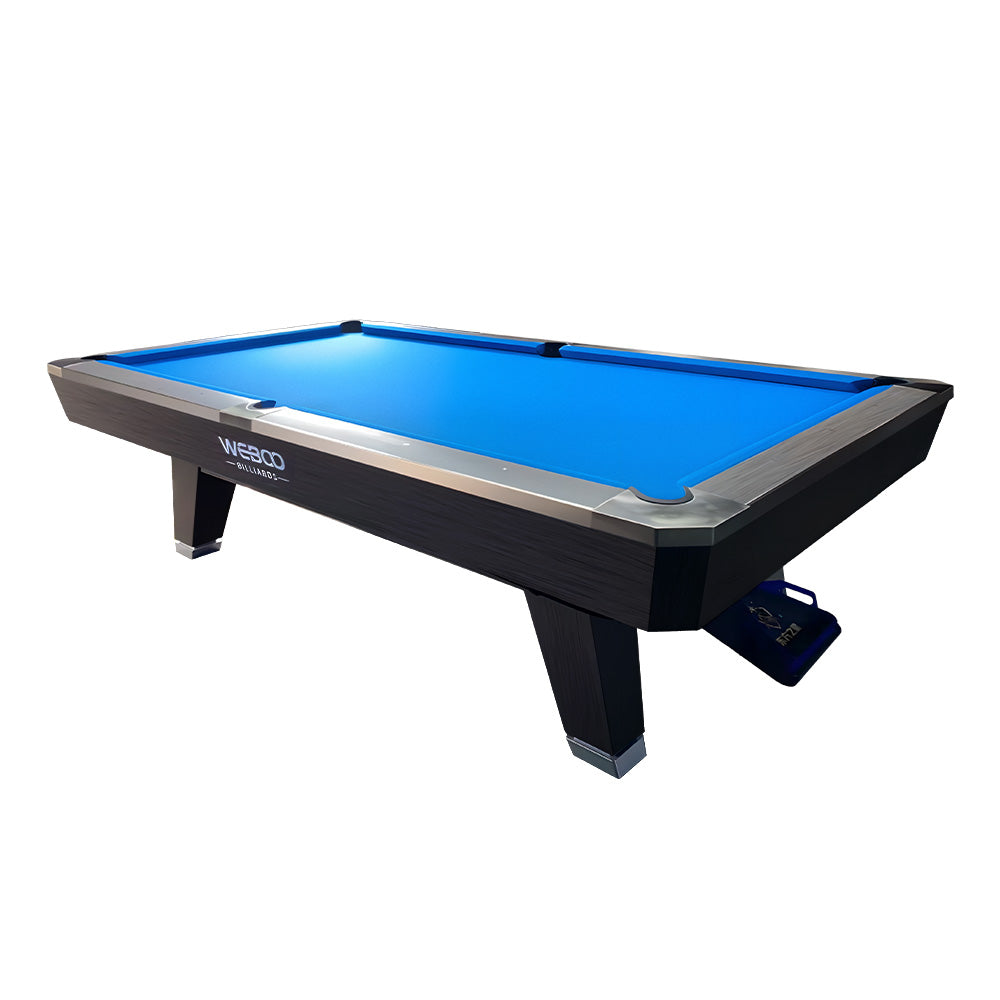 Eeeza 9FT Black/Gray Frame Slate Billiard Pool Table With Full Accessories