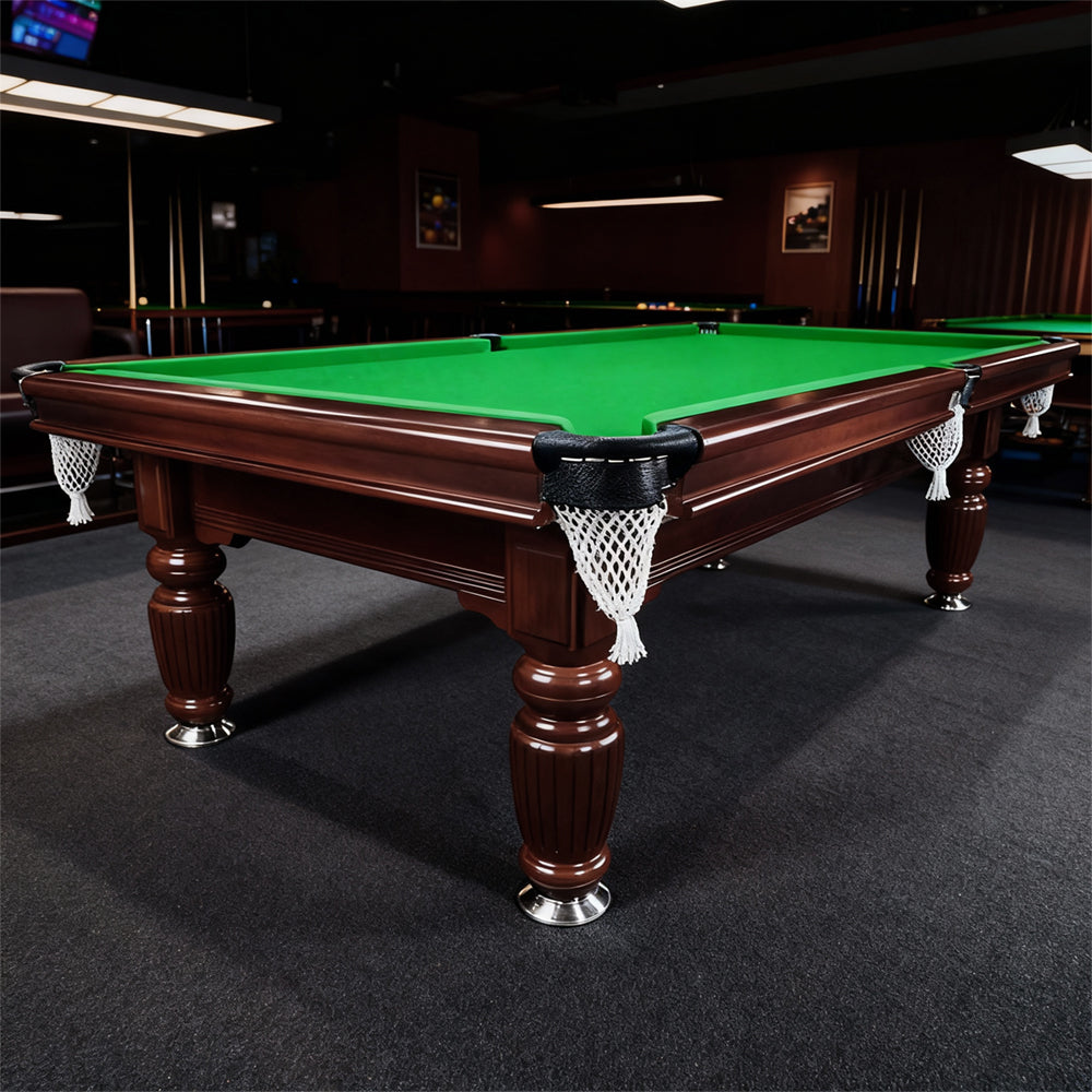 Eeeza 8FT Walnut Slate Pool Table – Classic Look with Full Accessories for Home or Lounge