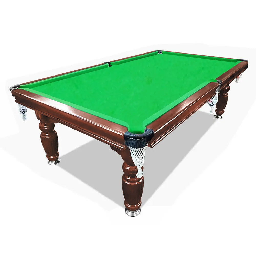 Eeeza 8FT Walnut Slate Pool Table – Classic Look with Full Accessories for Home or Lounge