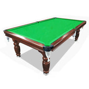 Eeeza Classic Slate Pool Table with Cues and Balls Set for Home or Lounge, Walnut Wood, 8FT