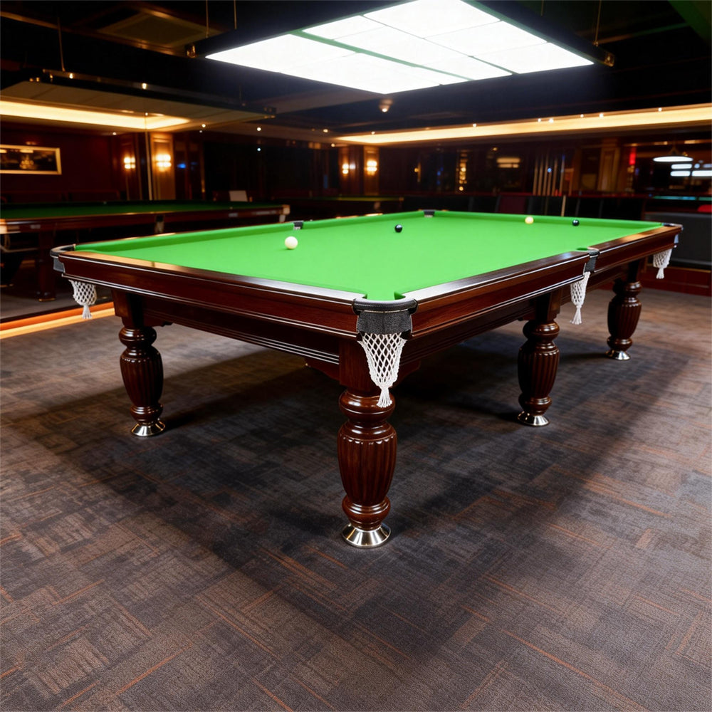 Eeeza 9FT Slate Billiard Pool Table with Full Accessories – Walnut Color Frame