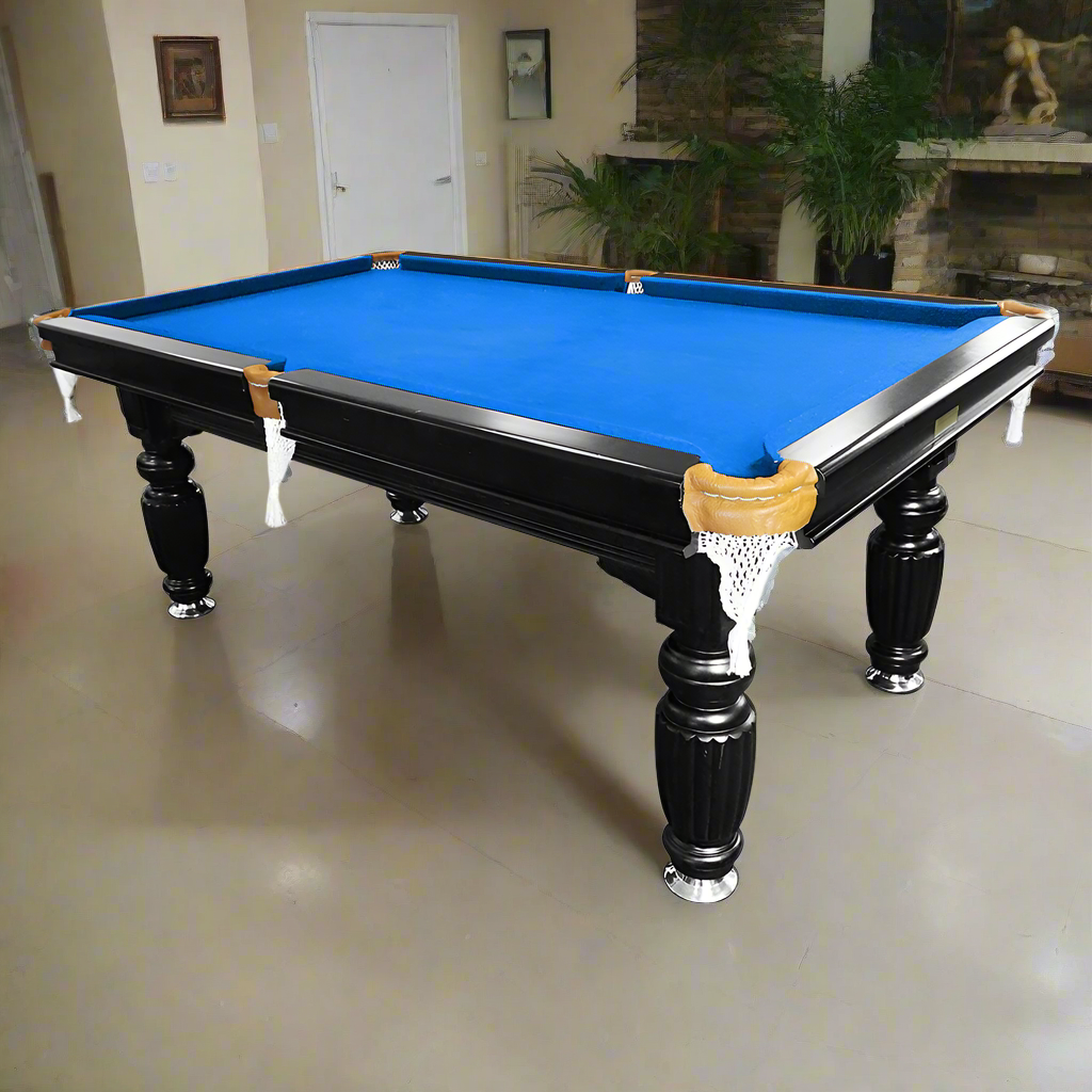 Eeeza 8FT Black Frame Slate Billiard Pool Table With Full Accessories