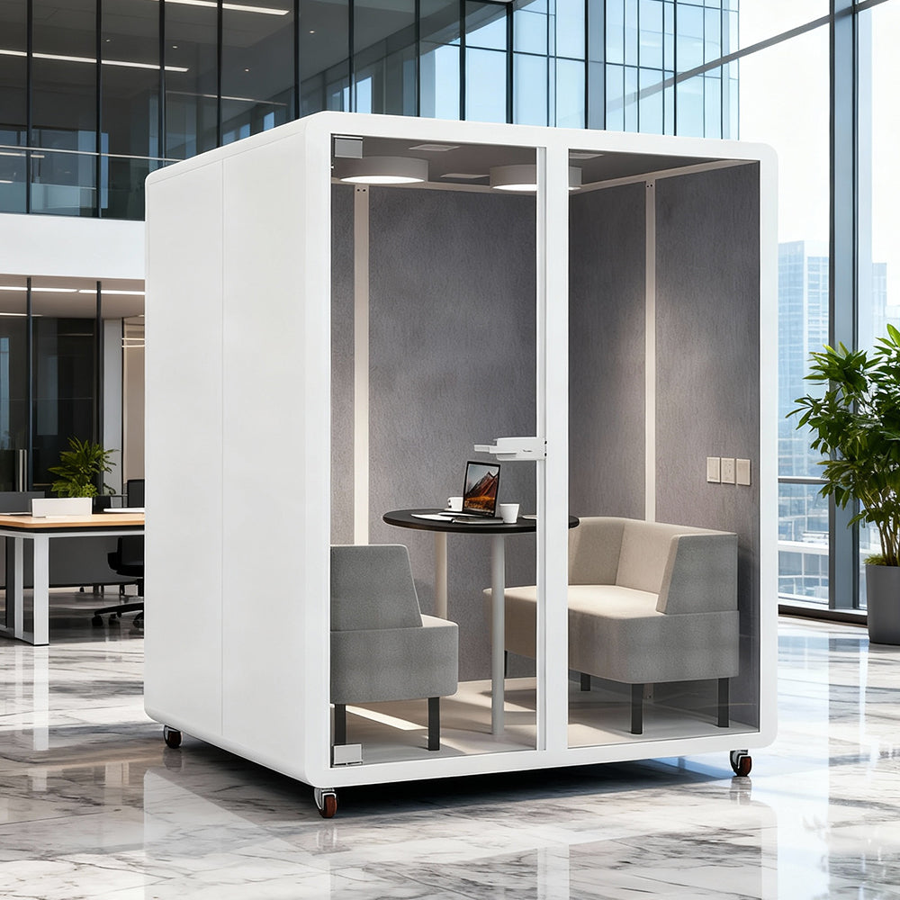 Eeeza Portable Soundproof Booth With Integrated Lighting And Ventilation System
