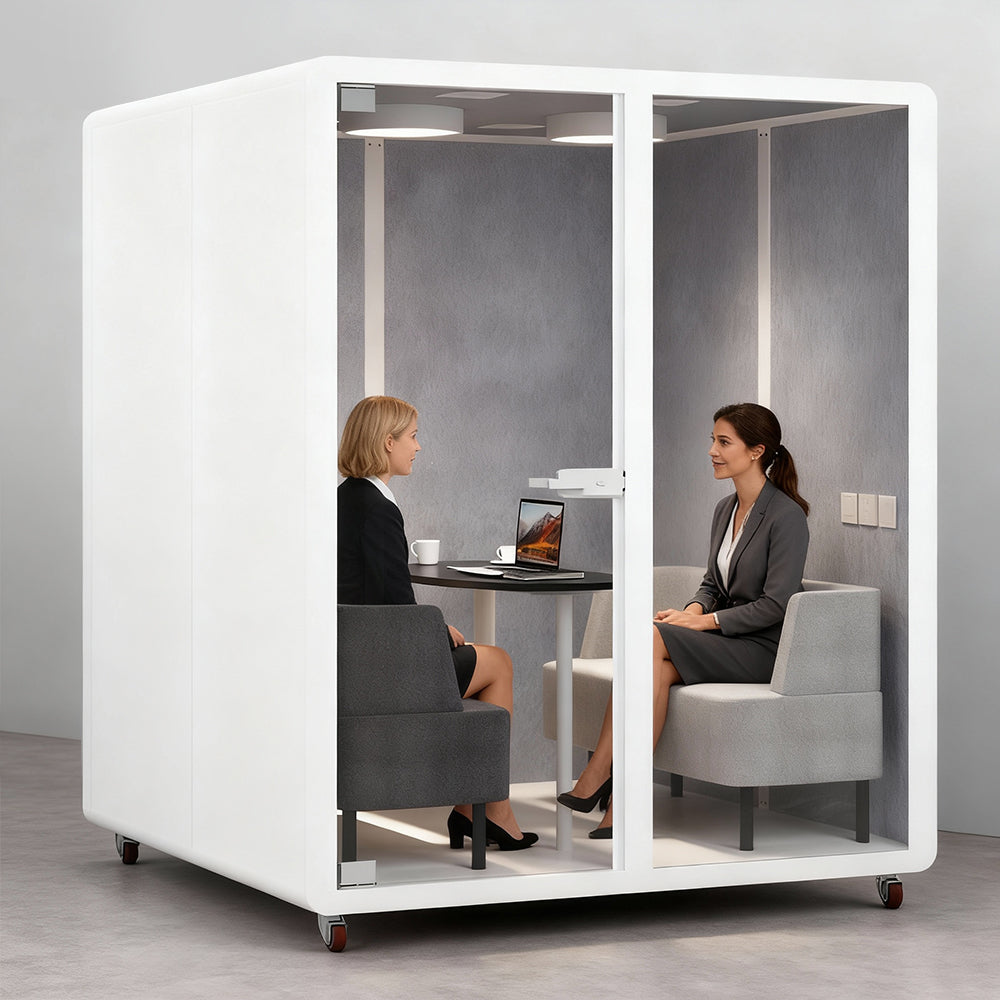 Eeeza Portable Soundproof Booth With Integrated Lighting And Ventilation System