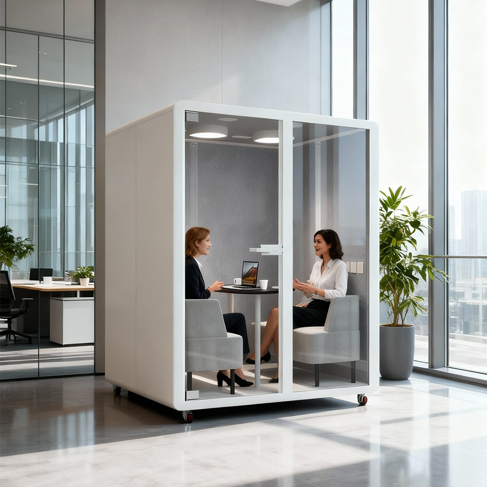 Eeeza Portable Soundproof Booth With Integrated Lighting And Ventilation System
