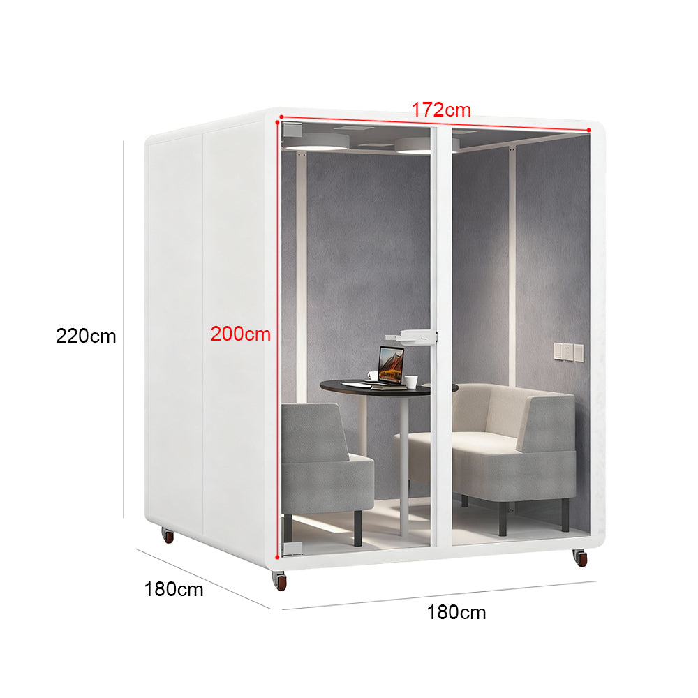 Eeeza Portable Soundproof Booth With Integrated Lighting And Ventilation System