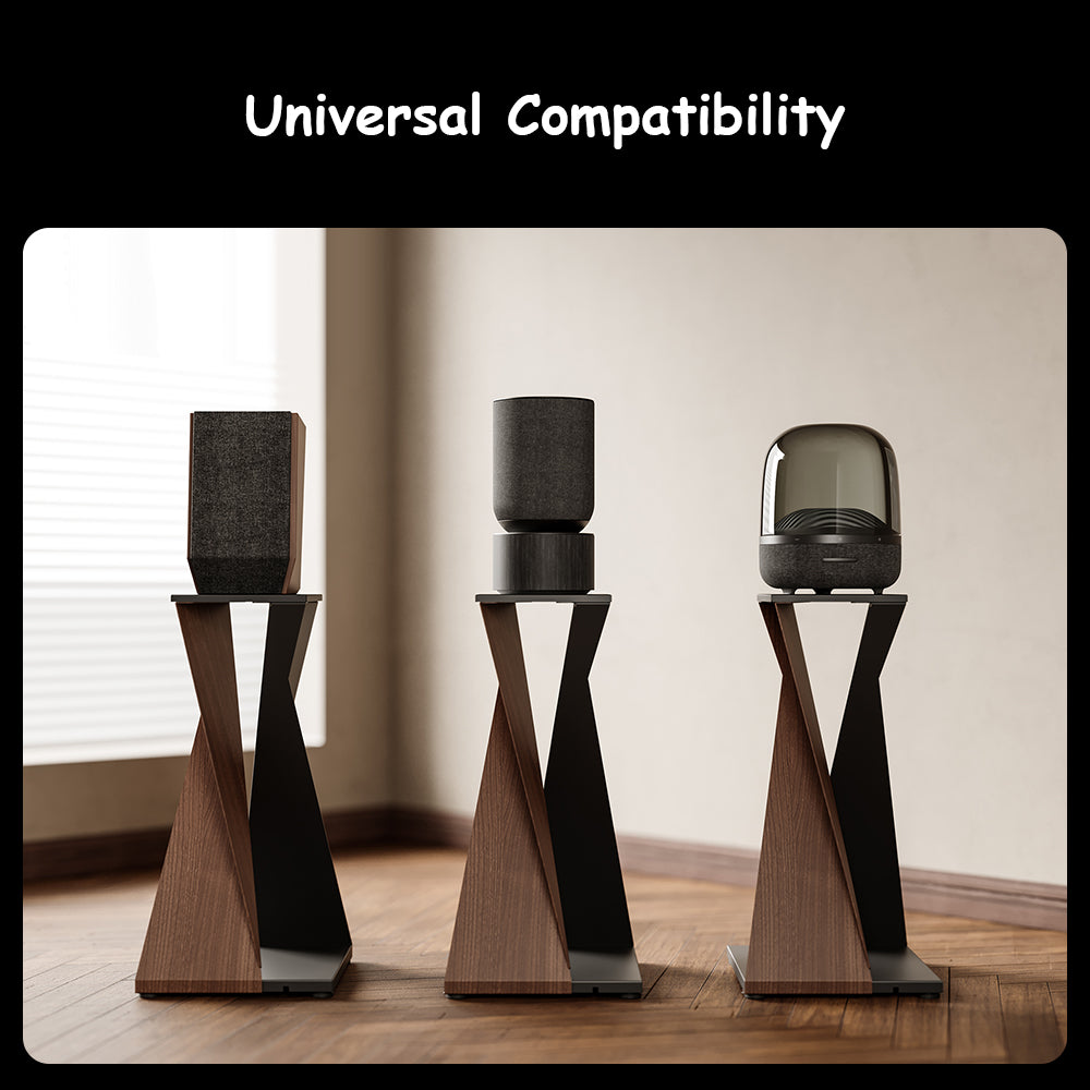FITUEYES Eiffel Bookshelf Speaker Stand – 70cm Modern Industrial Audio Stand for Surround Sound Speakers