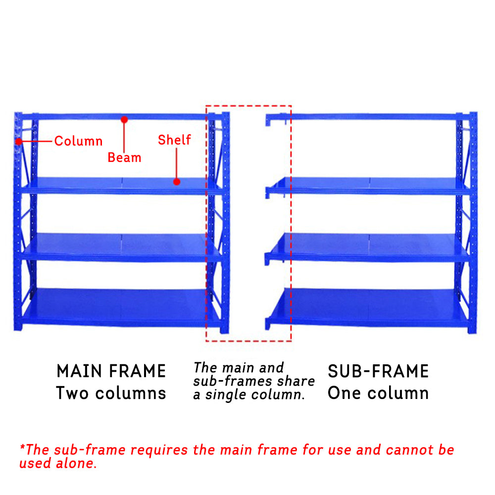 Eeeza 4-tier/5-tier High-quality Cold-rolled Steel Storage Rack