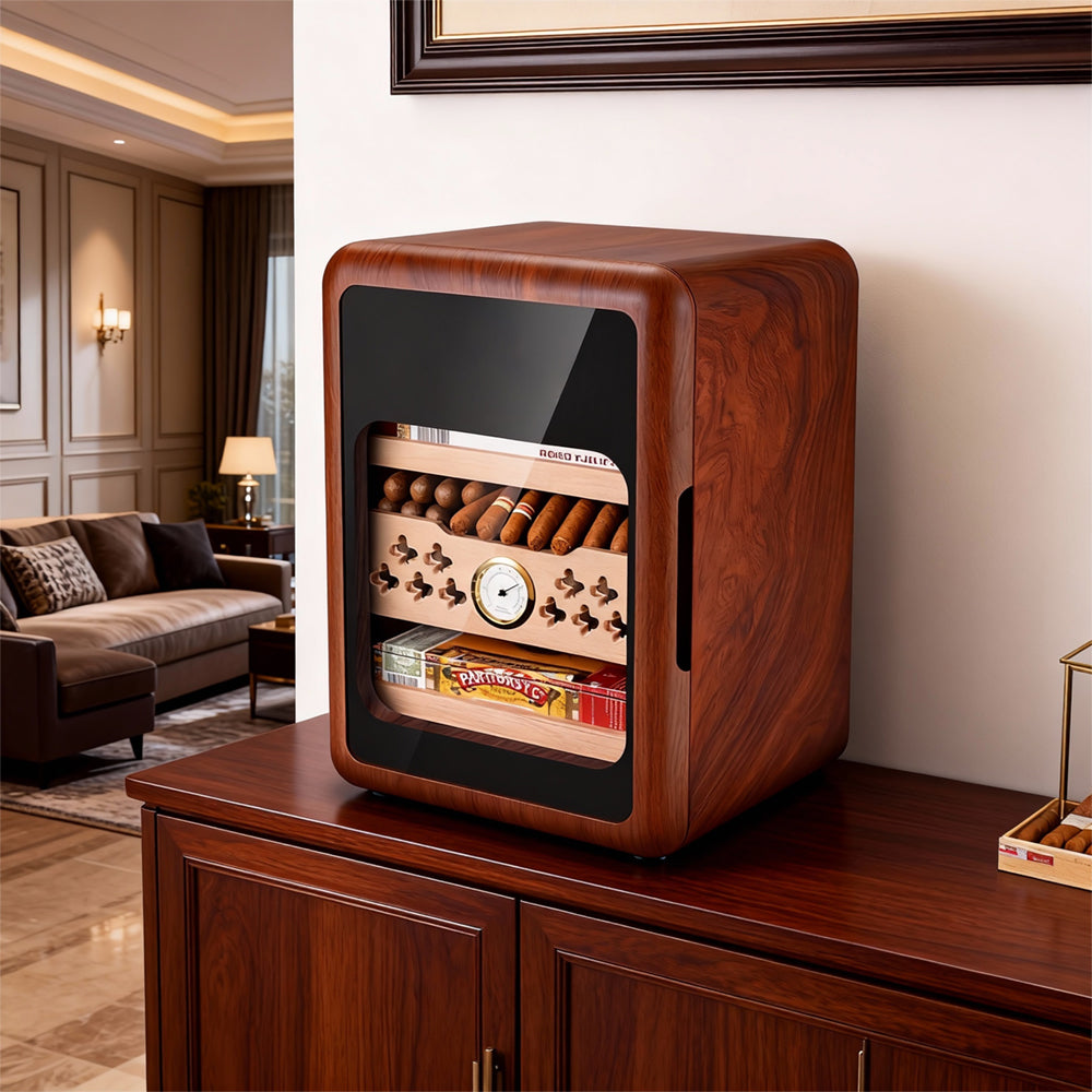 Eeeza Wooden cigar cabinet in a simple modern style