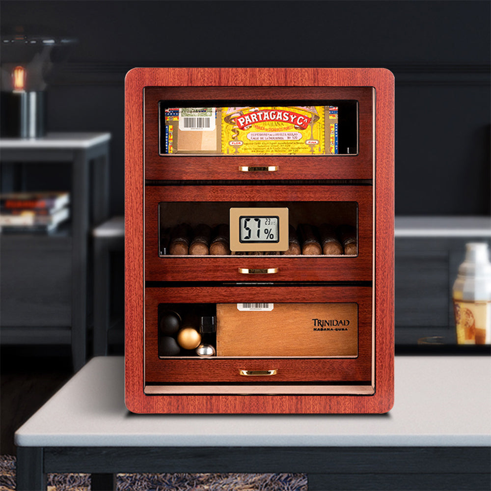 Eeeza Multi-layer storage cigar cabinet in retro style