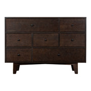 Eeeza Retro Birch 7-Drawer Dresser – Wide Storage with Mid-Century Elegance