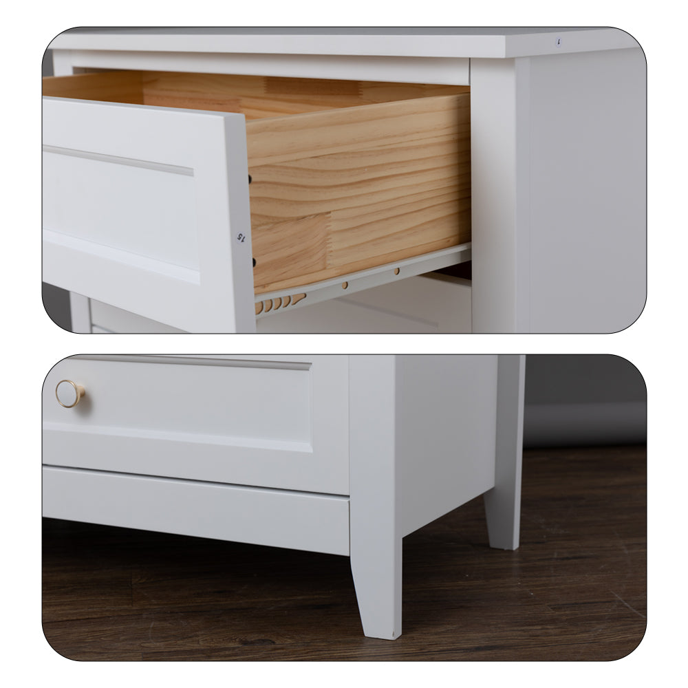 Eeeza Classic White 4-Drawer Tall Dresser – Vertical Storage for Compact Living