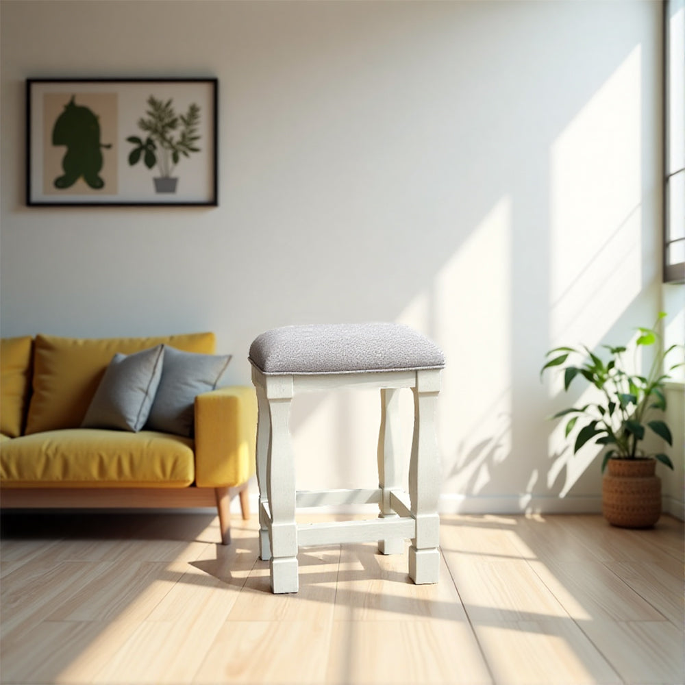 Brio Multi-Purpose Solid Rubber Wood Stool