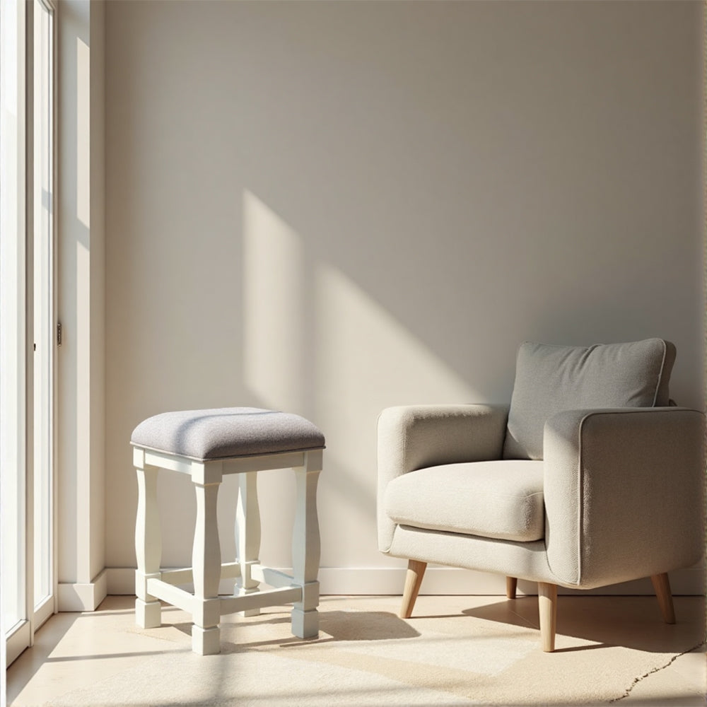 Brio Multi-Purpose Solid Rubber Wood Stool