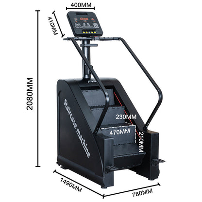 Eeeza 200W LED Screen Stepmill Climbmill - Black