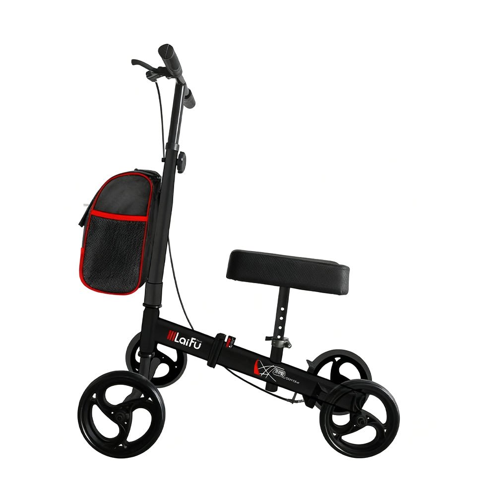 Eeeza Foldable Knee Scooter Walker With Storage Bag