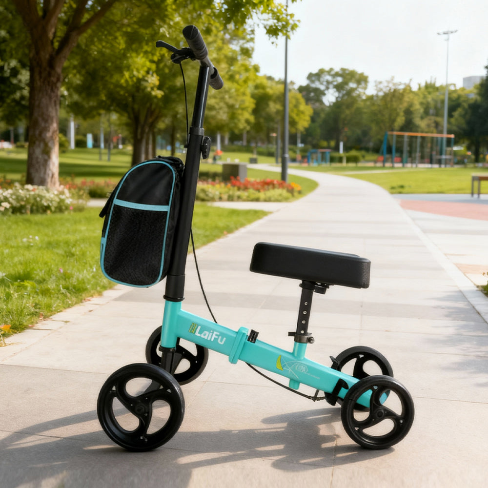 Eeeza Foldable Knee Scooter Walker With Storage Bag