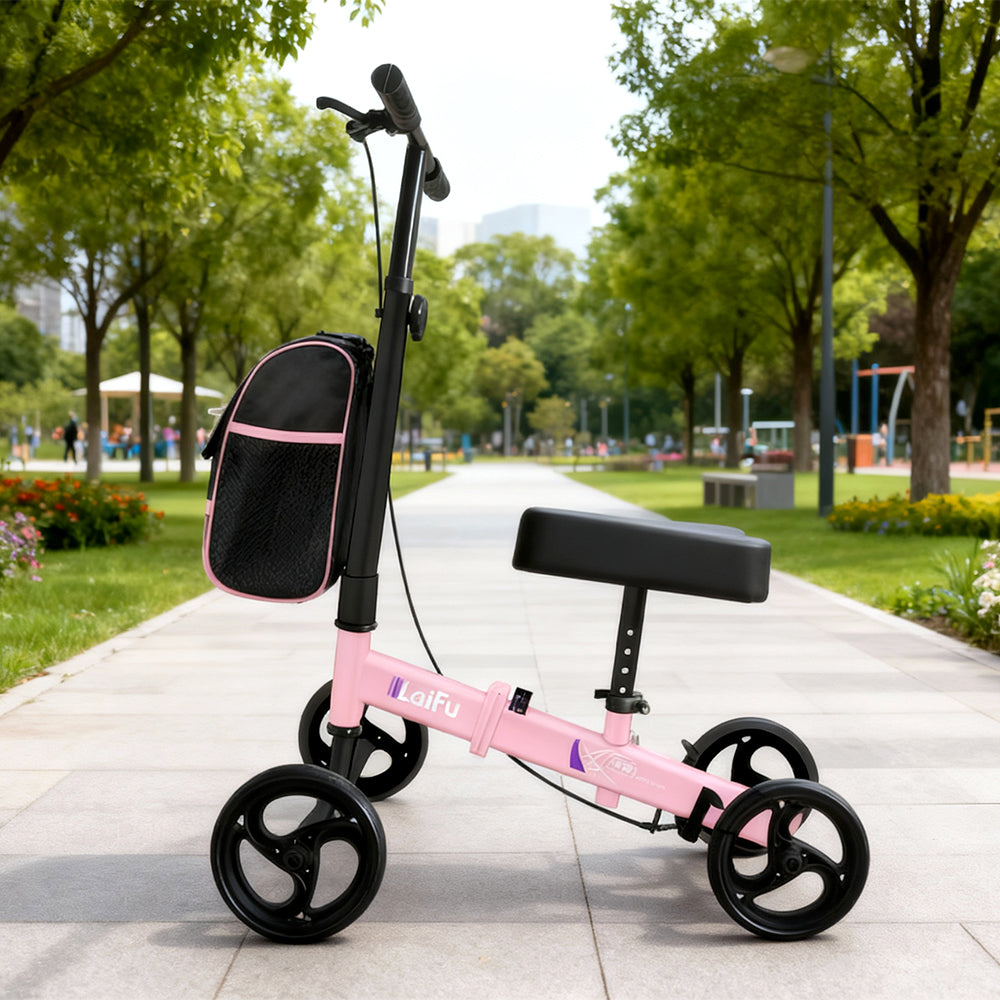Eeeza Foldable Knee Scooter Walker With Storage Bag
