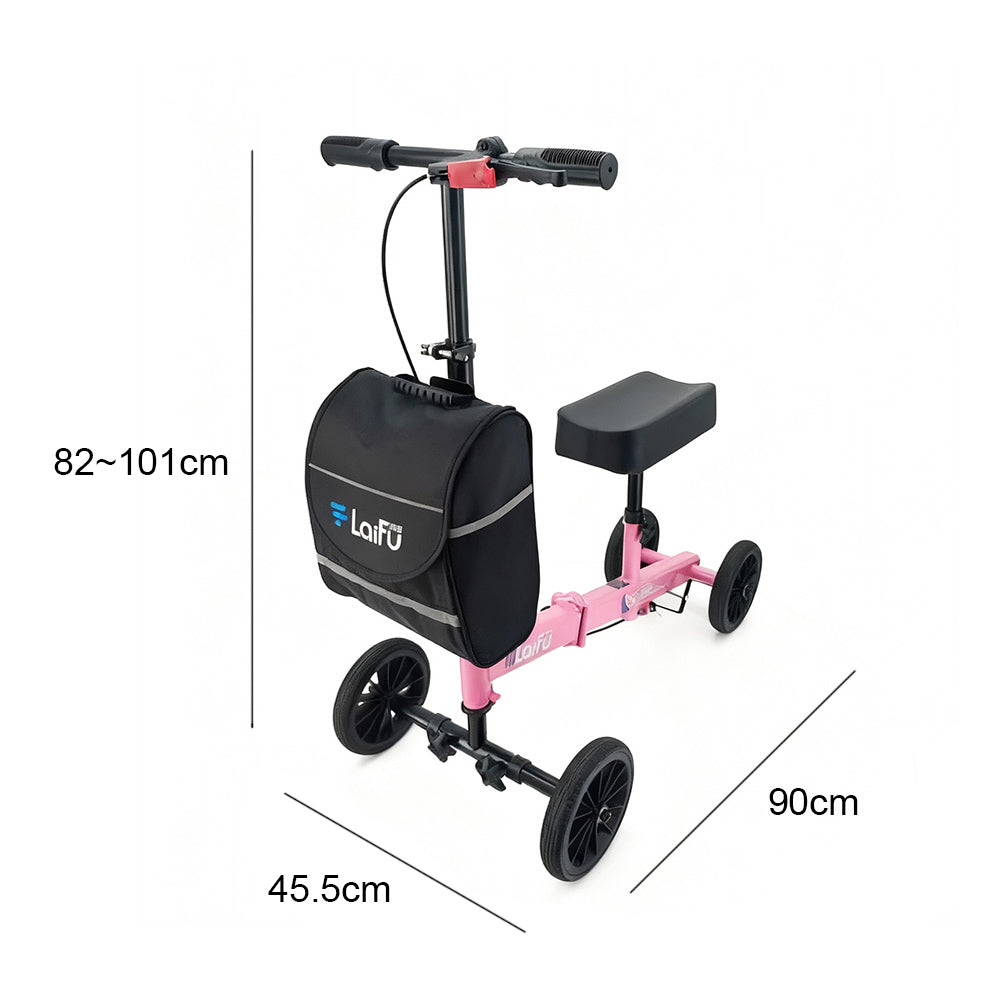 Eeeza Foldable Knee Scooter Walker With Storage Bag