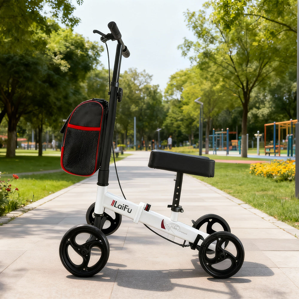 Eeeza Foldable Knee Scooter Walker With Storage Bag