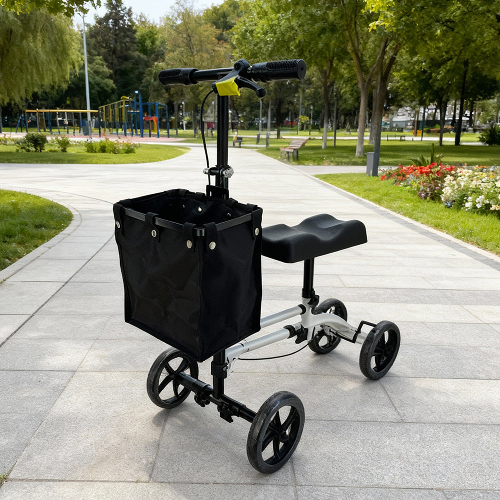Eeeza Foldable Knee Scooter Walker With Storage Bag
