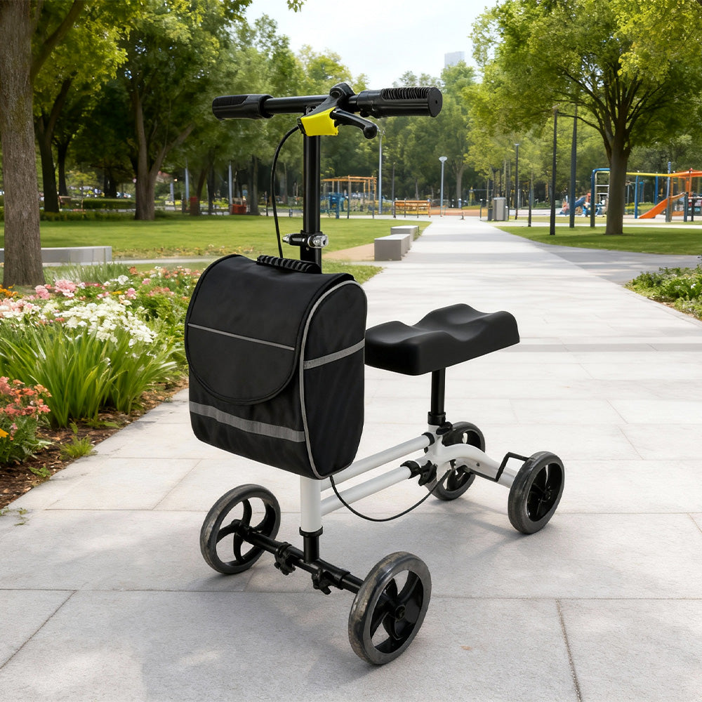 Eeeza Foldable Knee Scooter Walker With Storage Bag