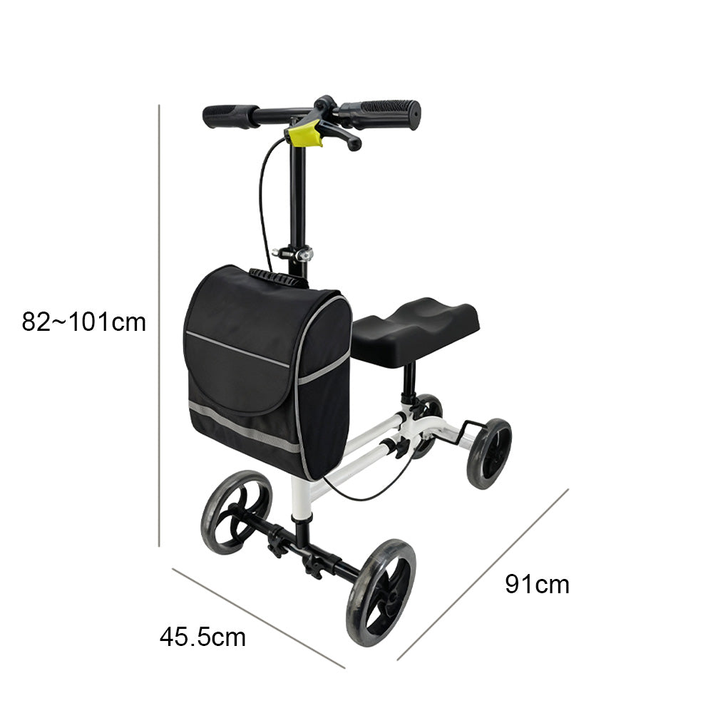 Eeeza Foldable Knee Scooter Walker With Storage Bag