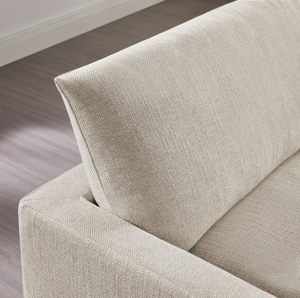 Brio Sofa with Removable Backrest and Solid Pine Wood Frame