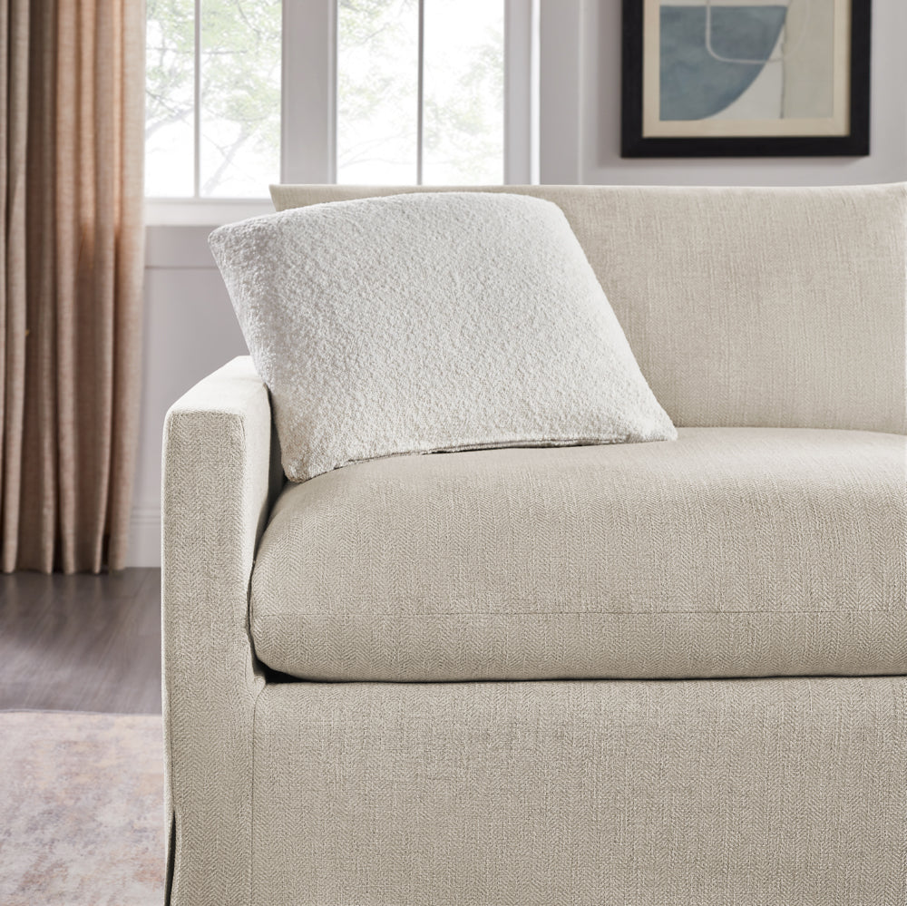 Brio Sofa with Removable Backrest and Solid Pine Wood Frame