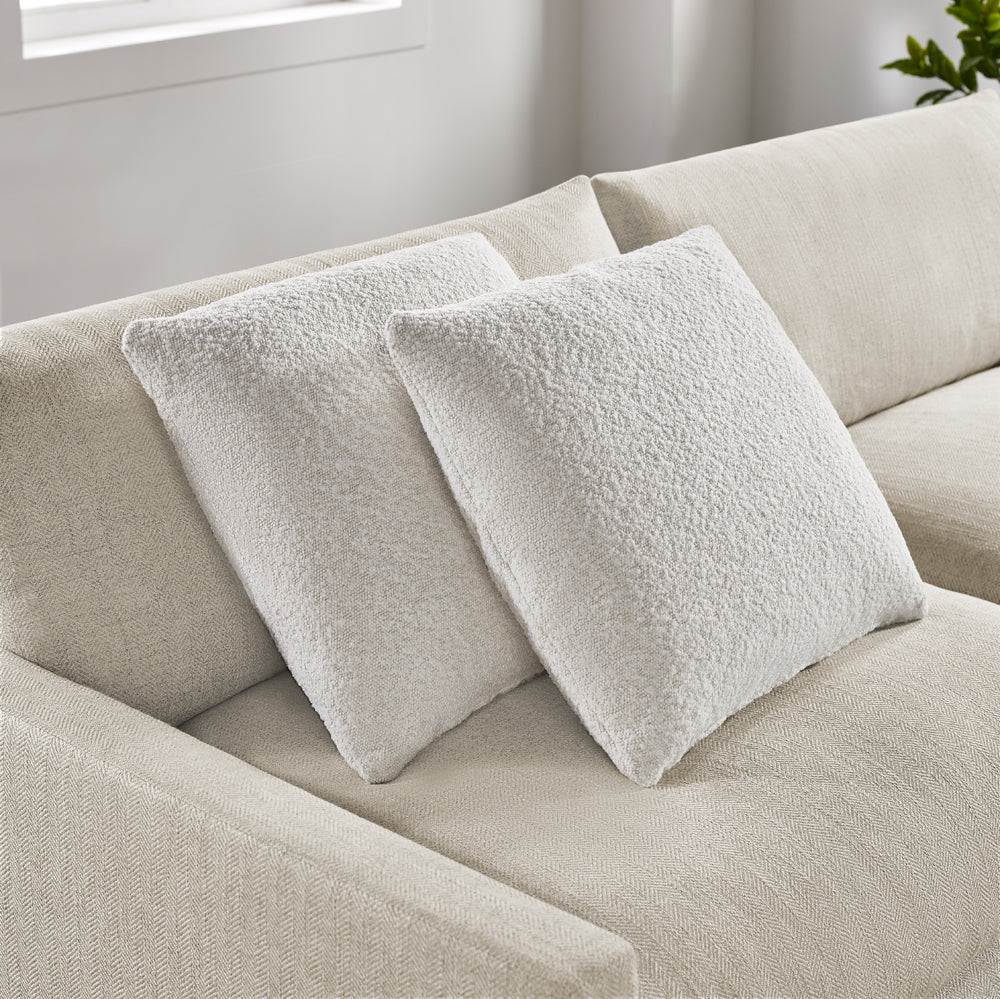 Brio Sofa with Removable Backrest and Solid Pine Wood Frame