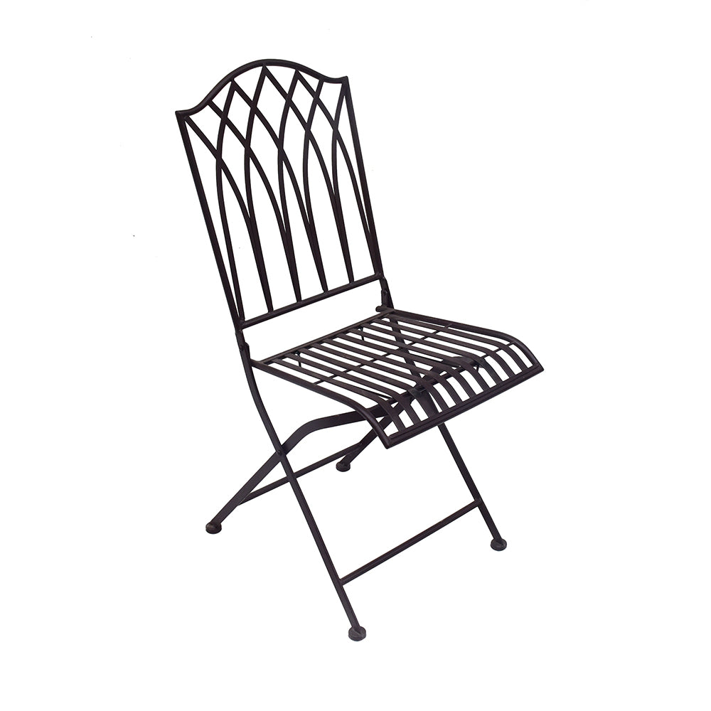 Eeeza Outdoor Iron Frame Foldable Chair With Table Set