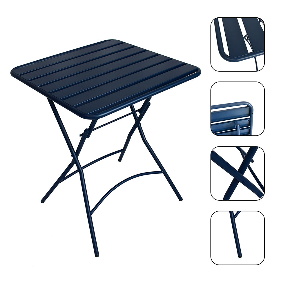 Eeeza Outdoor Iron Frame Chair With Table Set