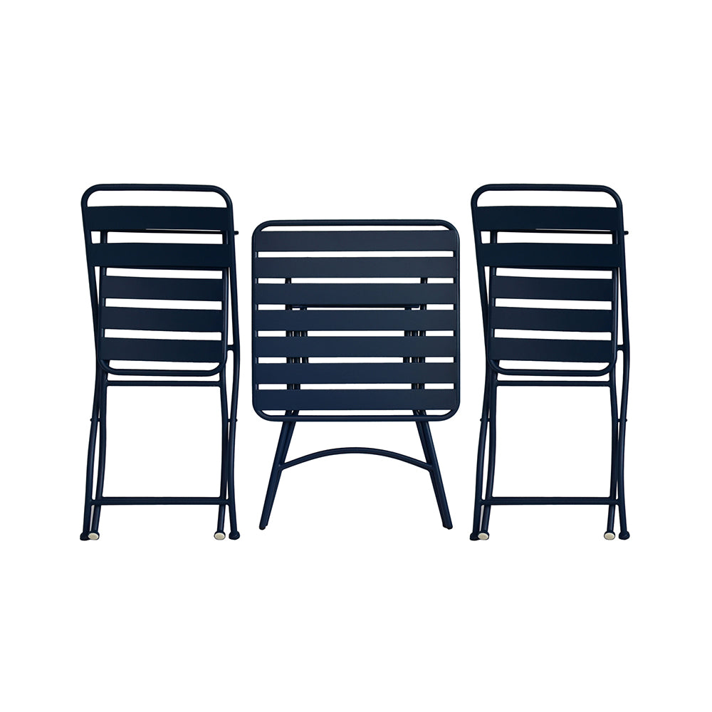 Eeeza Outdoor Iron Frame Chair With Table Set