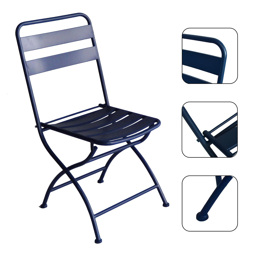 Eeeza Outdoor Iron Frame Chair With Table Set